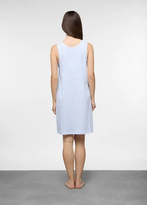 Camicia da notte corta in jersey di puro cotone donna