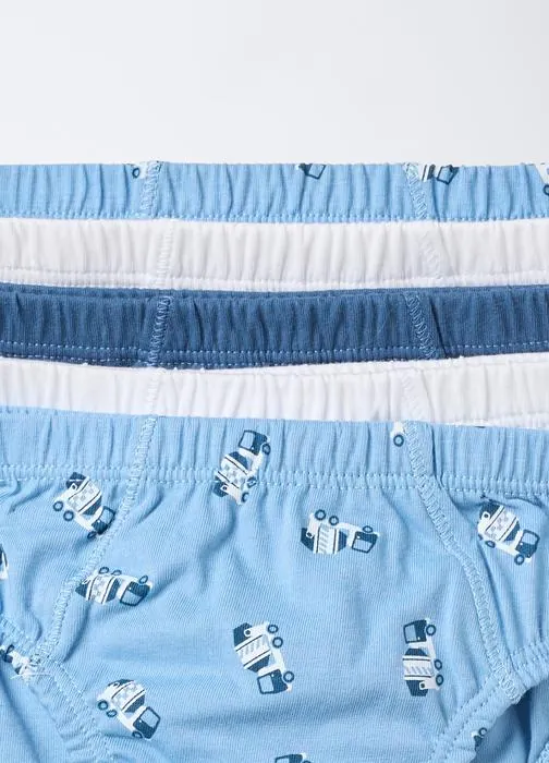 Pack 5 slip in jersey di puro cotone bambino