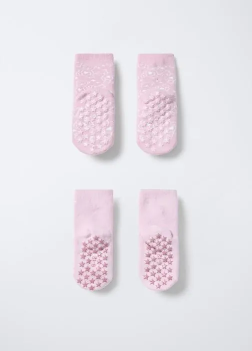 Paket od 2 para protukliznih čarapa za bebe