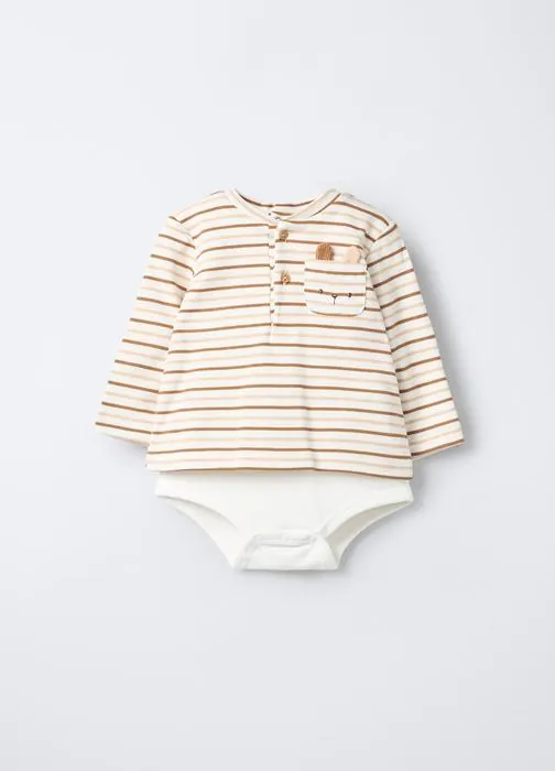 Body za bebe s prugastom majicom