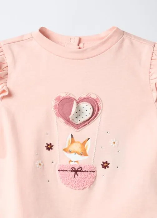 T-shirt in jersey di puro cotone neonata