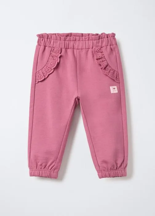 Pantaloni in pura felpa di cotone Fit regular neonata