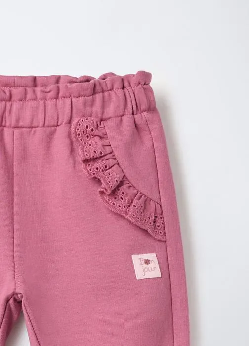 Pantaloni in pura felpa di cotone Fit regular neonata