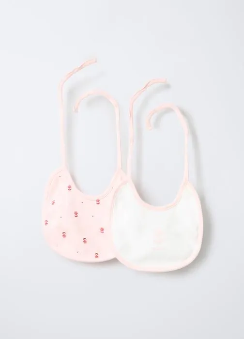 Pack 2 bavaglini in interlock di puro cotone neonata