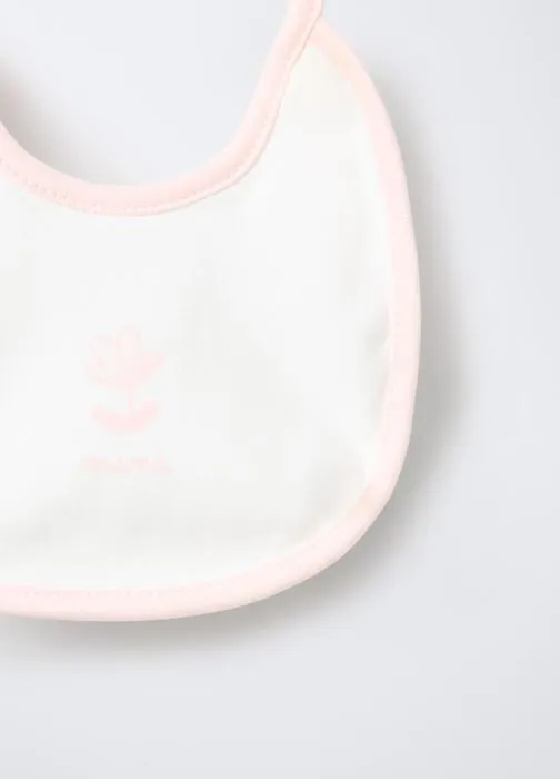 Pack 2 bavaglini in interlock di puro cotone neonata