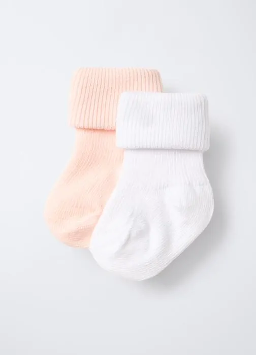 Paket od 2 para rebrastih kratkih čarapa za bebe