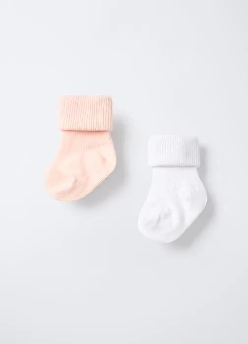 Paket od 2 para rebrastih kratkih čarapa za bebe