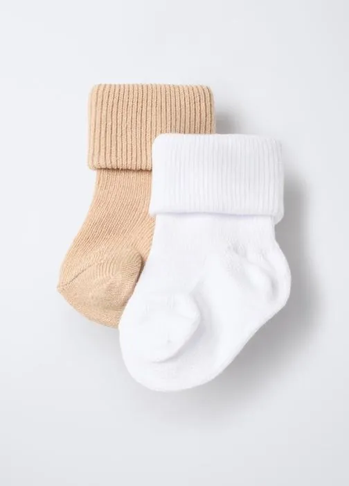 Paket od 2 para kratkih rebrastih čarapa za bebe