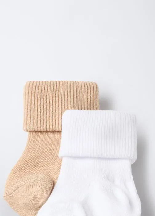 Paket od 2 para kratkih rebrastih čarapa za bebe
