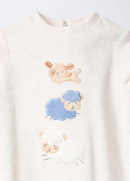 Kombinezon za bebe s rebrastim izrezom