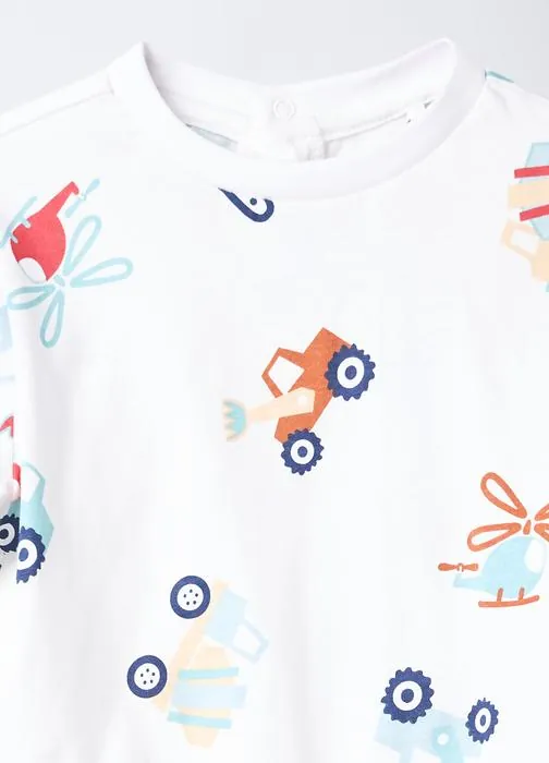 Set pigiama lungo in jersey di puro cotone