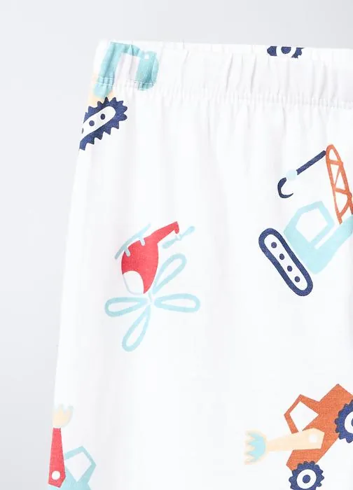 Set pigiama lungo in jersey di puro cotone