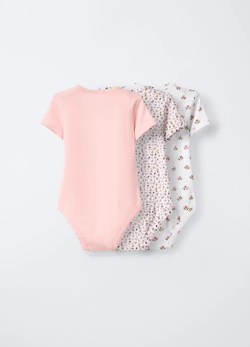 Pack 3 body in interlock di puro cotone neonata