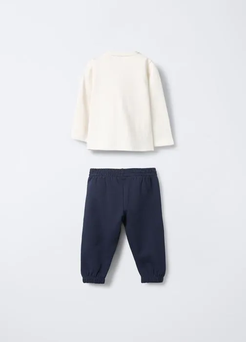 Jogging set in puro cotone garzato bimbo