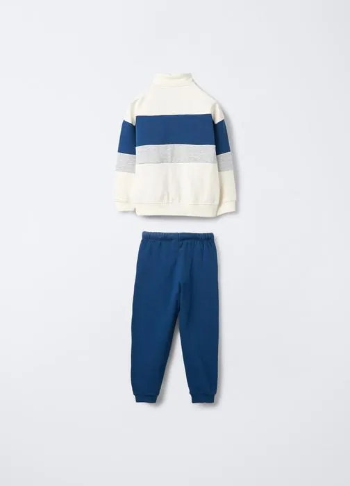 Jogging set in puro cotone garzato bambino