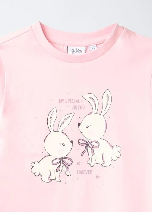 T-shirt in jersey di puro cotone bambina