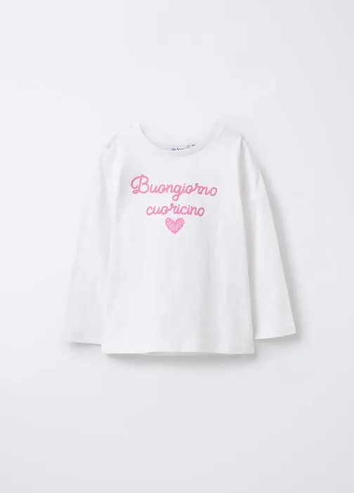 T-shirt Fit Slim in jersey di puro cotone bimba