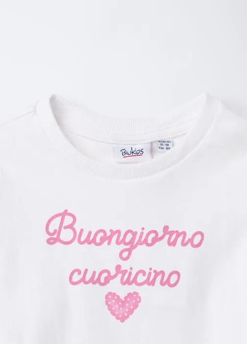 T-shirt Fit Slim in jersey di puro cotone bimba