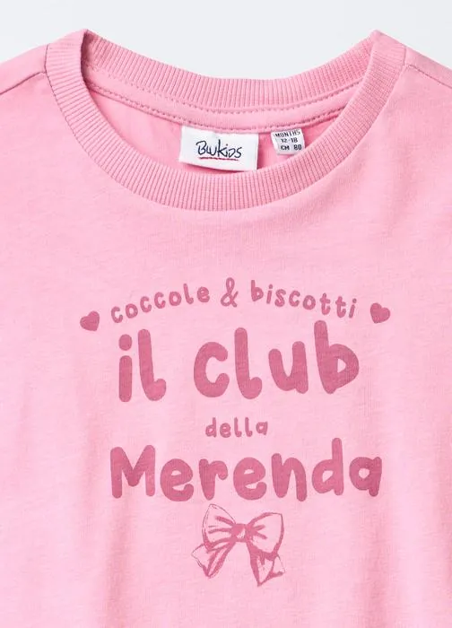 T-shirt Fit Slim in jersey di puro cotone bimba