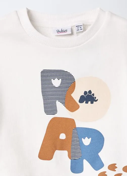 Jogging set in puro cotone garzato bimbo