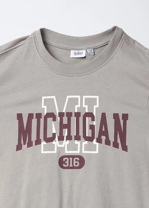 T-shirt in jersey di puro cotone ragazzo