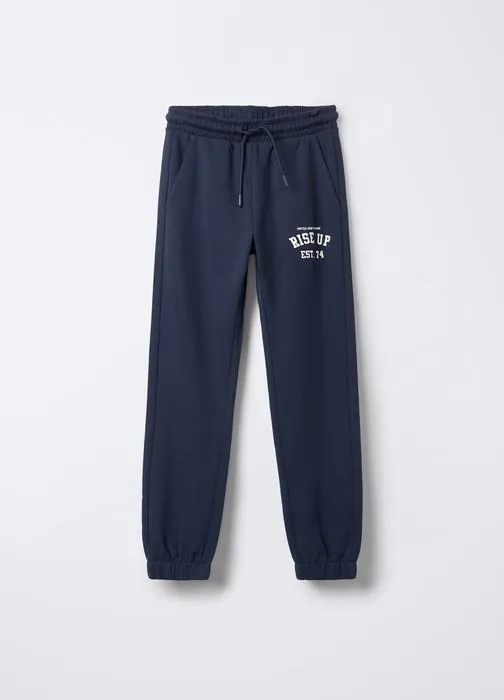 Jogger in puro cotone garzato Fit Regular ragazzo