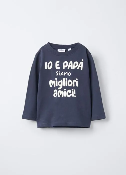 T-shirt girocollo in jersey di puro cotone bimbo