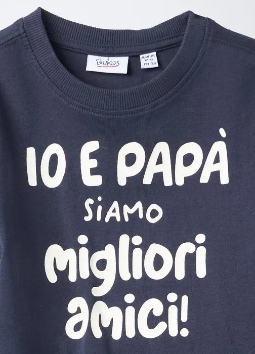 T-shirt girocollo in jersey di puro cotone bimbo