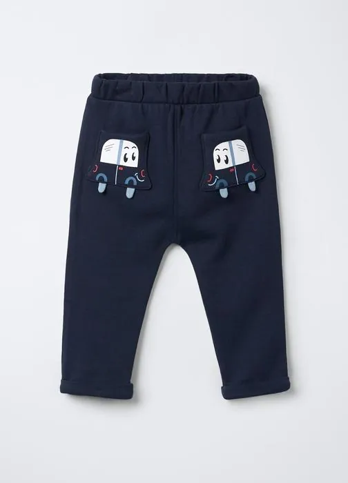 Jogger in puro cotone garzato Fir Regular bimbo