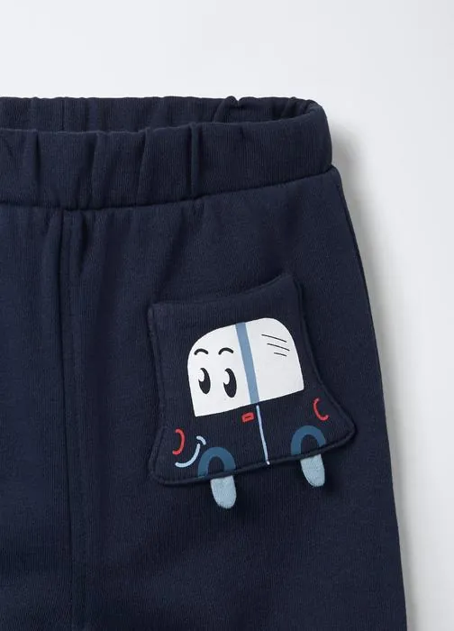 Jogger in puro cotone garzato Fir Regular bimbo