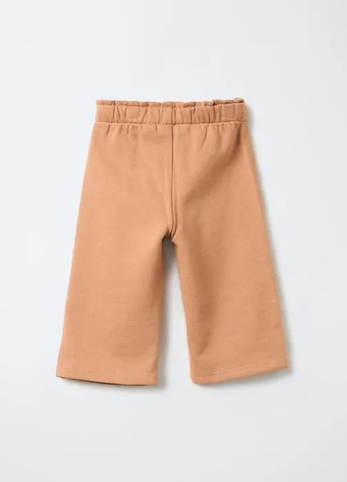 Jogger in puro cotone garzato Fit Straight bimba