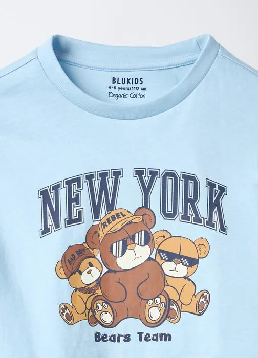 Set pigiama lungo in jersey di puro cotone bambino