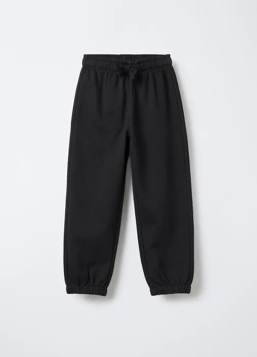 Jogger in puro cotone garzato Comfort Regular Fit bambino