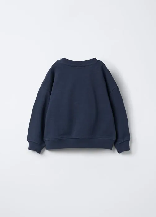 Felpa in puro cotone garzato Fit Over bimbo