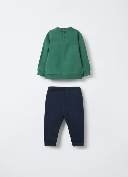 Jogging set in puro cotone garzato bimbo