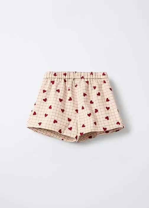 Gonna-pantalone in flanella misto viscosa bimba