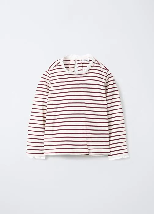 T-shirt girocollo in jersey di puro cotone bambina