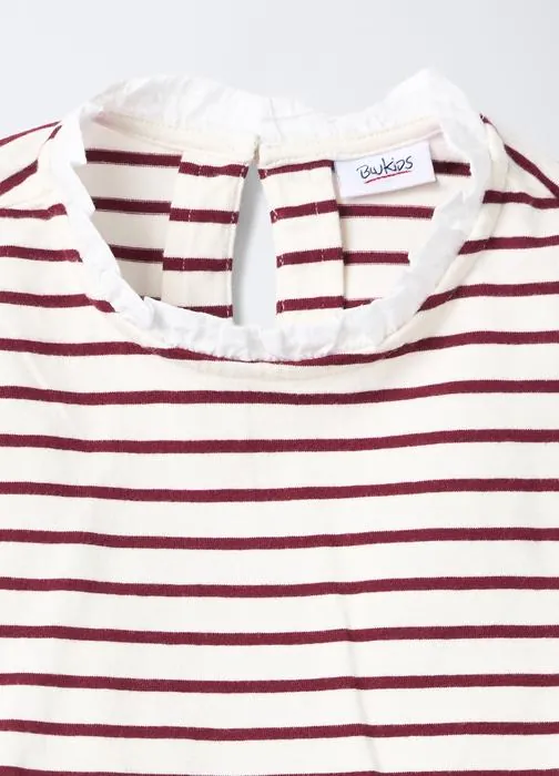 T-shirt girocollo in jersey di puro cotone bambina