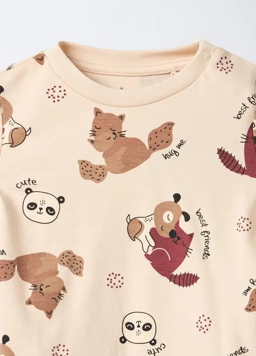 Duga pidžama za bebe s mikrouzorkom