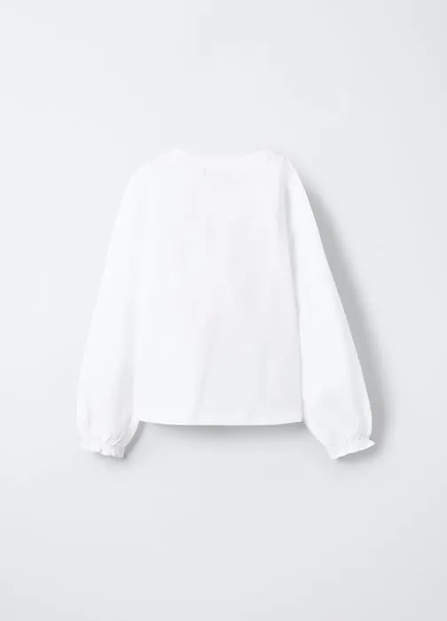 T-shirt in jersey di puro cotone bambina