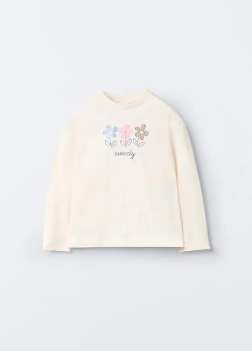 T-shirt in jersey di puro cotone bambina