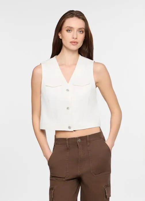 Gilet fit Cropped in cotone donna