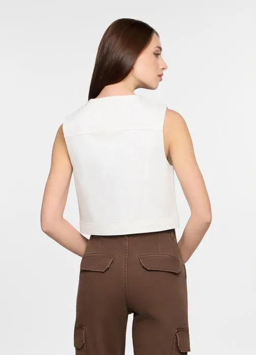 Gilet fit Cropped in cotone donna