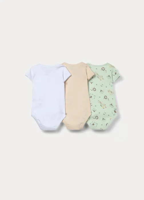 Paket od 3 rebrasta bodija za bebe