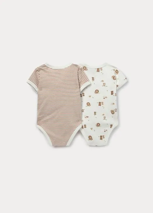 Paket od 2 prekrižena bodija za bebe