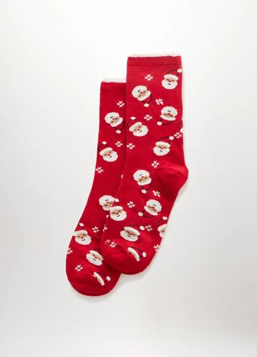 Ženske čarape s božićnim jacquard uzorkom