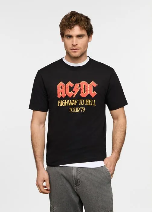 Muška majica kratkih rukava s AC/DC otiskom