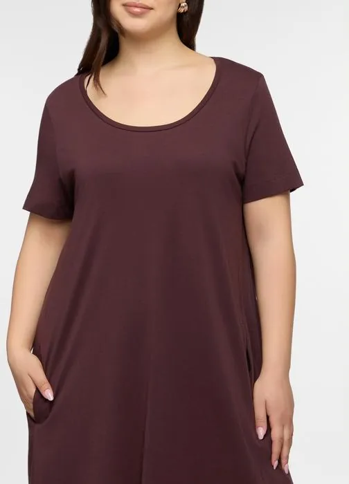 Kratka haljina okruglog izreza za žene curvy
