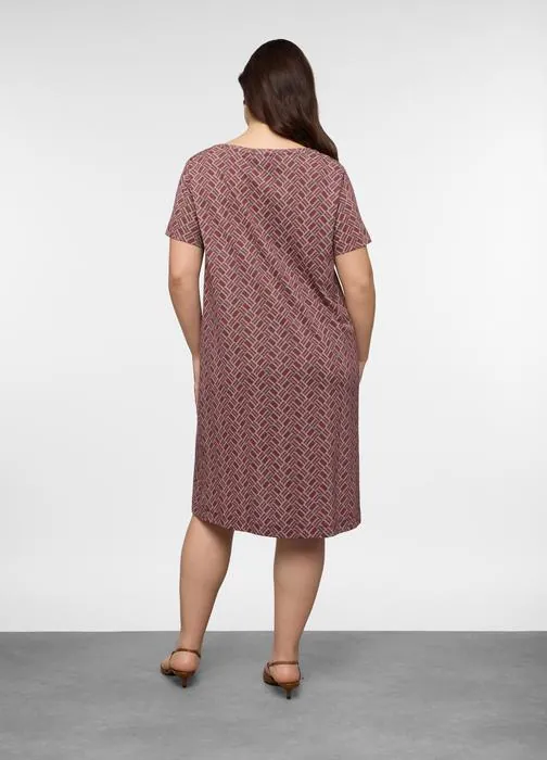 Kratka haljina okruglog izreza za žene curvy