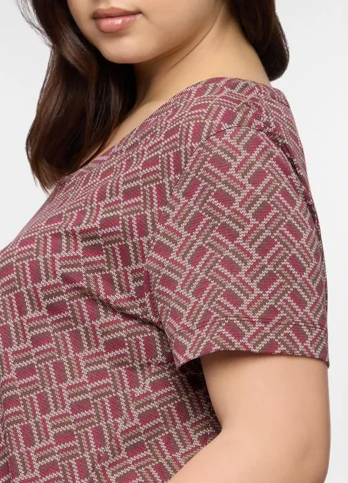 Kratka haljina okruglog izreza za žene curvy